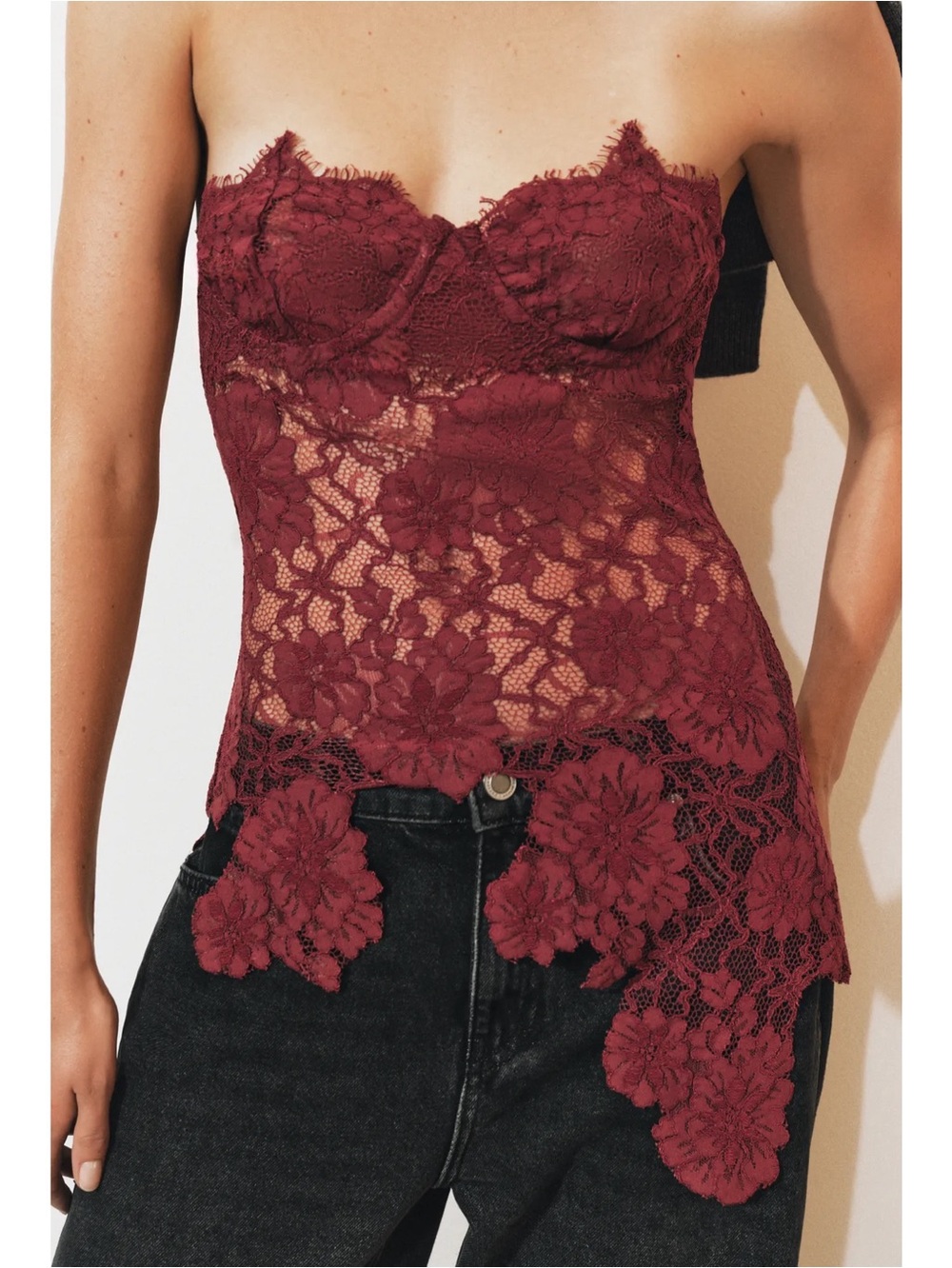 ZARA FLORAL LACE CORSET ZW COLLECTION